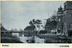 Berkelgezicht Lochem rond1900 bij Villa Endepol, Hoevenbrug en Molen Reudink