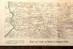 Kaart van 't Land van Berkel en Schipbeek, 1740
