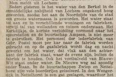 Lochem, Berkel overstroomd, Krantenartikel 10-01-1925